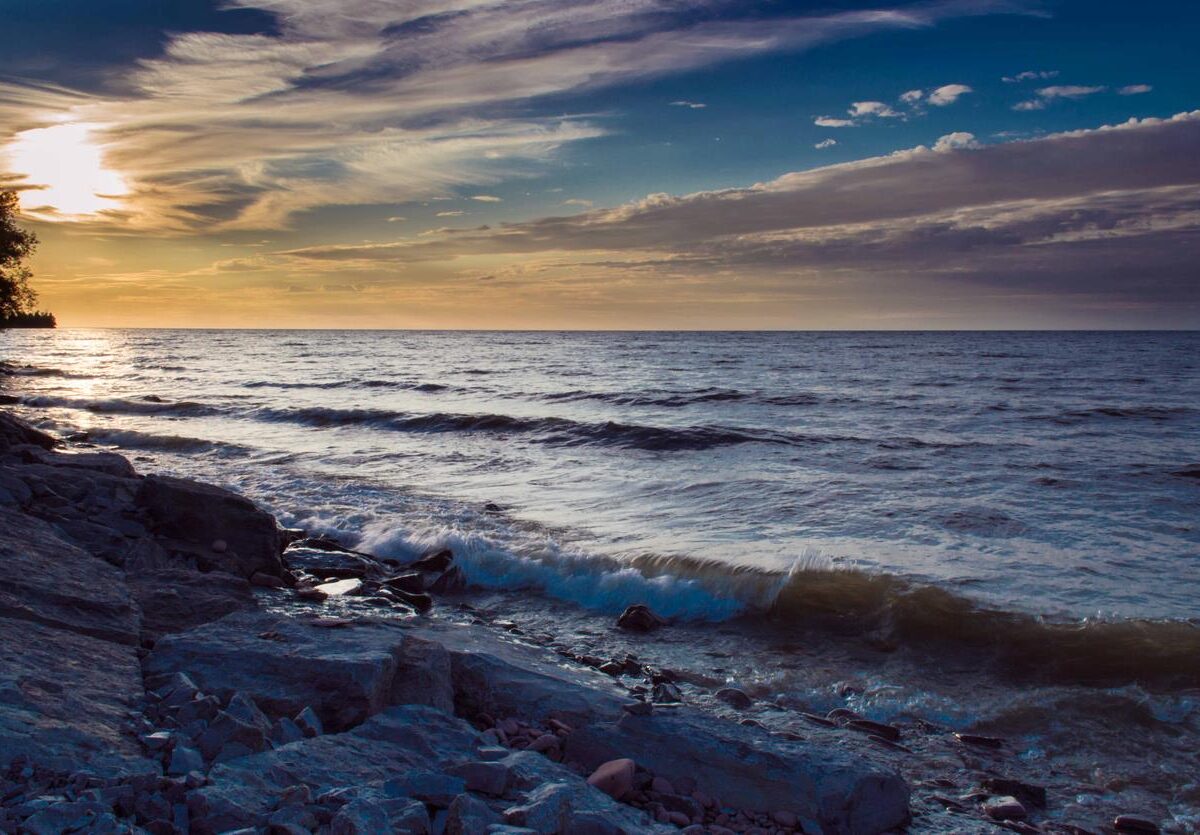 A beautiful sunset along the shores of Lake Ontario in northern New York.